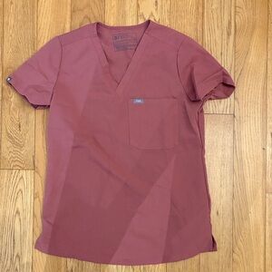 Figs Men's Short Sleeve V-Neck Tee - Dusty Rose